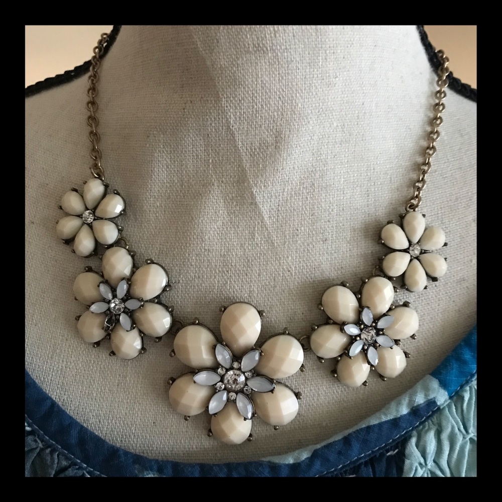 Ivory Floral Statement Necklace